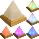 MINI LAMPADA PIRAMIDE MULTICOLOR USB IN CRISTALLO DI SALE HIMALAYANO 