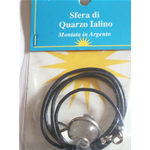 COLLANA  SFERA DI QUARZO IALINO    